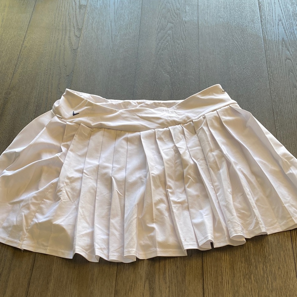 Callaway White Pleated Skater Skirt
